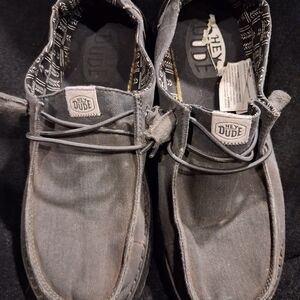 Hey Dude Women's Charcoal Canvas Sneakers